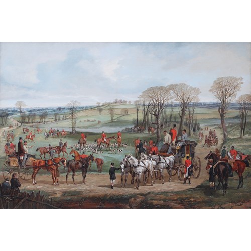The Essex Hunt, with St. Andrew’s Church, Ashingdon in the distance